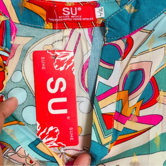 SUHE Multicolor Boho
Floral Maxi Dress - Size L/XL - Styled in
Italy - Picture 6 of 8